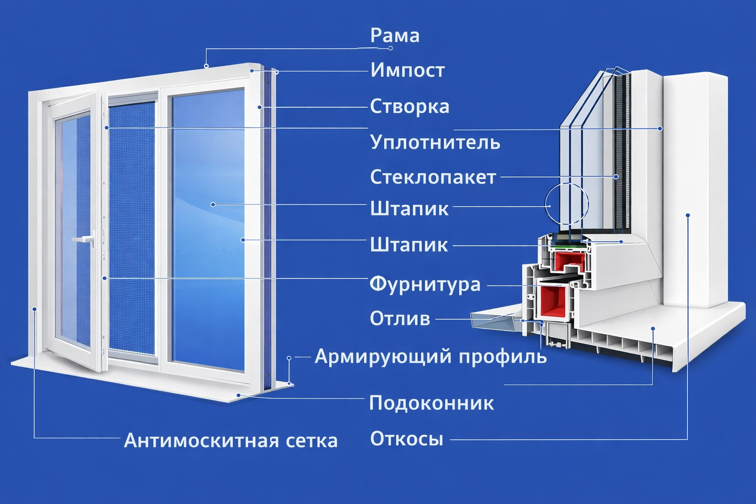 Конструкция стеклопакета